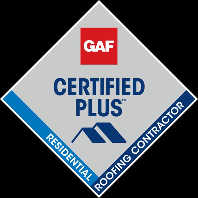 GAF Certified Plus roofing contractor badge